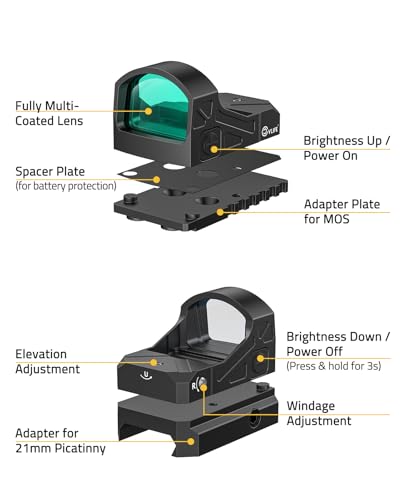 Green Dot Sight - WolfCloak X03 Motion Awake Reflex Sight for RMR Footprint