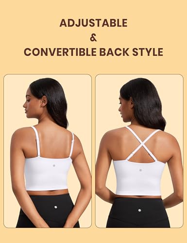 CRZ YOGA Butterluxe Cami Crop Tank Top Small White Women's Activewear