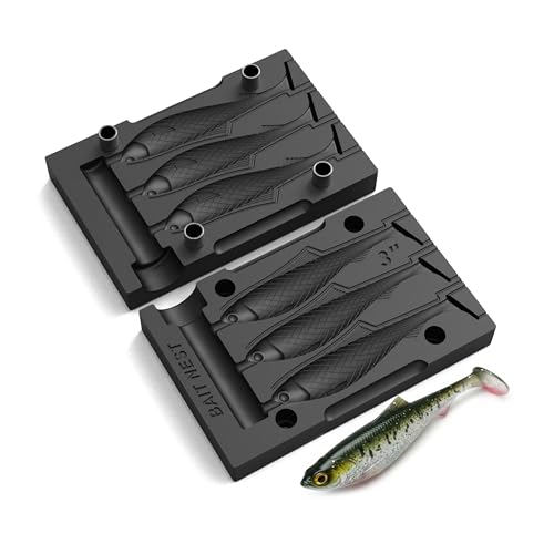 Soft Plastic Swimbait Mold for Lure Making 3-Cavity Fishing Baits