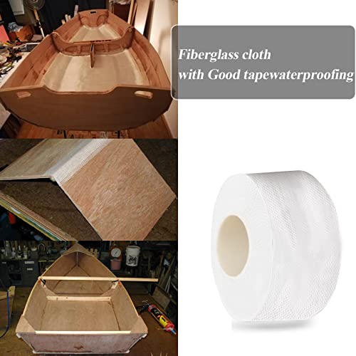 GIEHOUGRIO Fiberglass Cloth Tape, 2" x 33Yds Heavy Glass Fiber Mesh Joint Tape Heat-Resistance and Insulation, Repair, Reinforcement (5cm x 30m)