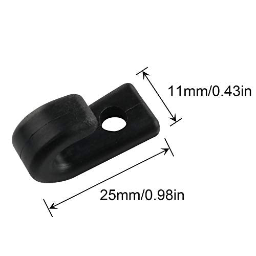10 Pack Nylon J-Hook Bungee Cords for Kayaks & Canoes - 25x11x16mm