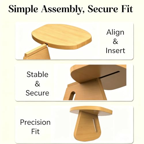 Ergonomic Pine Meditation Bench - Portable Prayer & Yoga Seat