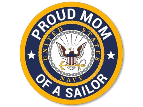 Proud Mom of a Sailor Vinyl Decal - 3 Inch Navy Sticker