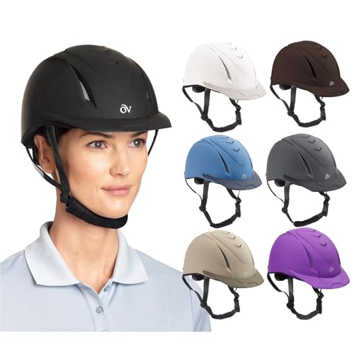 Adult Deluxe Schooler Riding Helmet - Lightweight Adjustable - Black Medium-Large