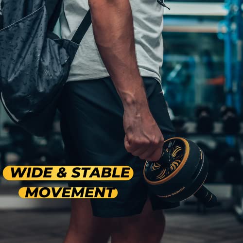 Ab Roller Wheel with Knee Mat - Black & Gold Home Gym Equipment