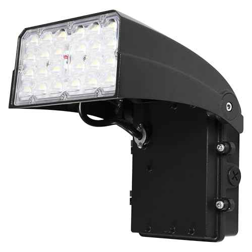 LEDVANCE Dual Selectable Slim LED Wall Pack, 10/20/30W, Dimmable, 3 CCT Selectable 3000/4000/5000K, 80 CRI, Photocell, Black - 1 Pack (63839)