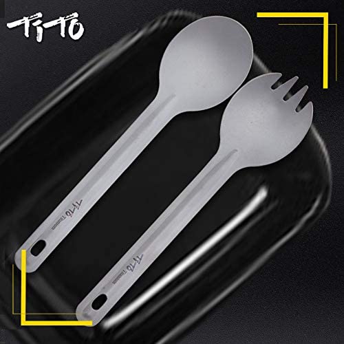 Lightweight Titanium Spork - Sandblasting Spork for Camping