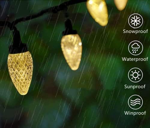 100 LED Orange & Purple C9 Halloween String Lights - Waterproof, 98FT, 13 Modes for Indoor/Outdoor Party Decor