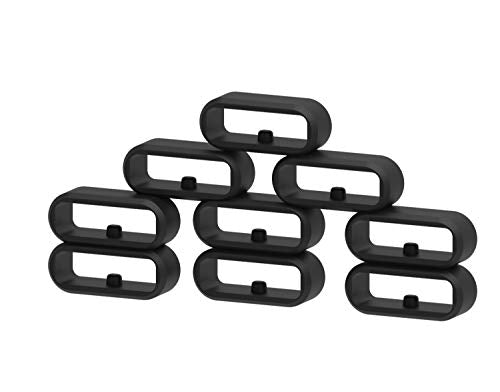 Silicone Replacement Fastener Rings for Fitbit Versa - Black