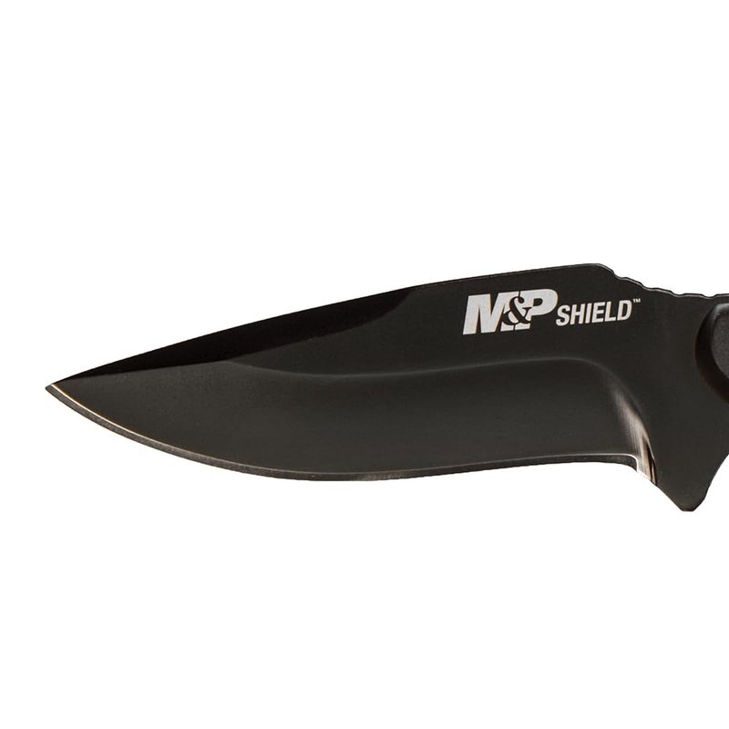 Smith & Wesson M&P Shield 7.5in S.S. Full Tang Fixed Blade Knife with 3in Clip Point Blade and Nylon Handle for Outdoor, Tactical, Survival and EDC,Black