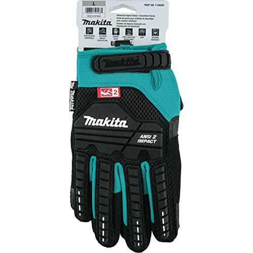 Makita T-04282 Advanced ANSI 2 Impact-Rated Demolition Gloves (Large)