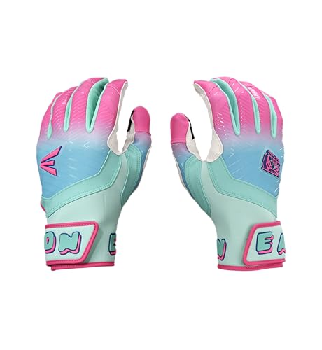 Easton Walk-Off Ethos Baseball Batting Gloves Spring Break Edition - Aqua Pink Youth & Adult Sizes
