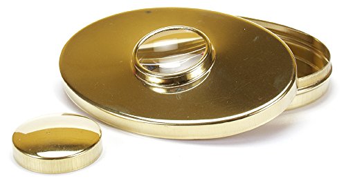 DCT Hudson Bay Brass Tobacco Box with Flame Lens & Magnifier