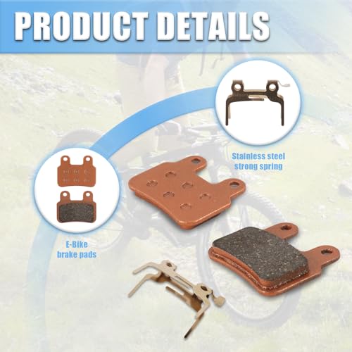 CMTOTWO Semi-Metallic Brake Pads for Ebike Ridstar Q20 Q20 Pro H26 Pro 2 Pair