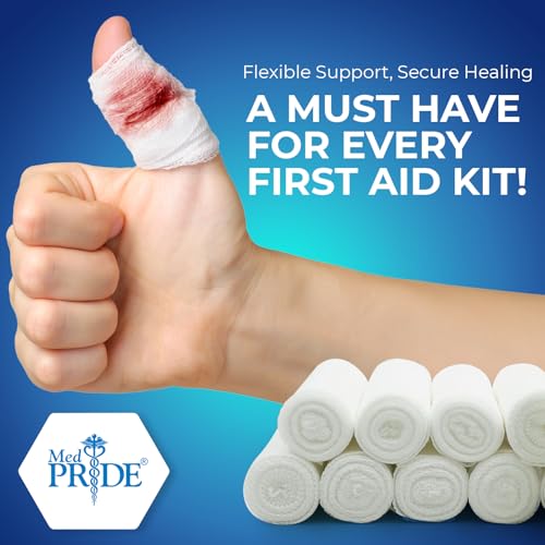 Conforming Gauze Rolls - Stretch Bandages for Wounds (4" x 4.1 yd) - Pack of 12