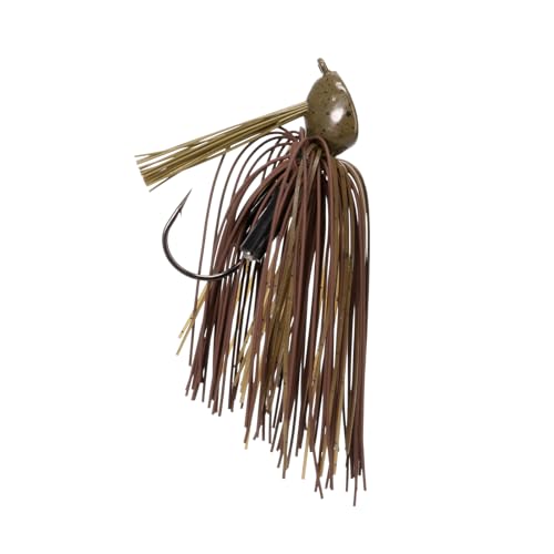 Mini Mop Jig for Bass Fishing - Green Pumpkin, 1/2 oz