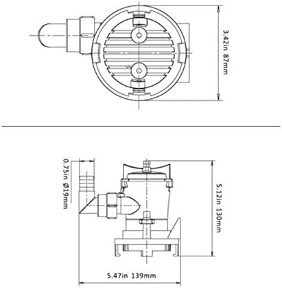 SEAFLO 800GPH Bilge Pump - 12V Side-Mounted Submersible Cartridge Pump for Efficient Water Removal