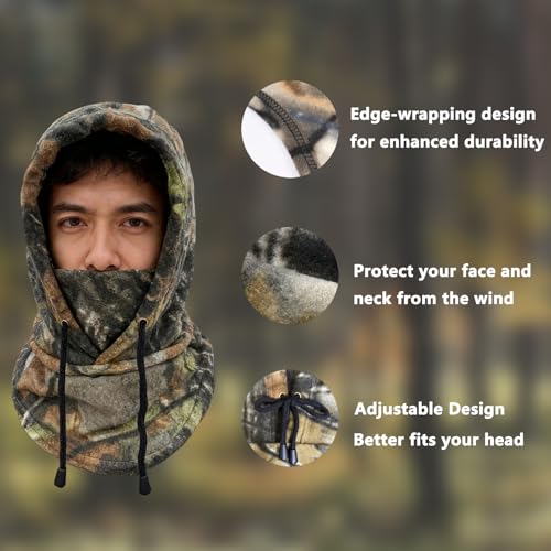 Camo Hunting Face Mask - Windproof Balaclava for Cold Weather