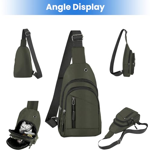 Unisex Small Crossbody Sling Bag - Water-Resistant Chest Pack for Men & Women