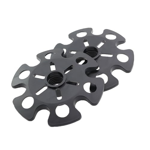 2PCS Hiking Pole Snow Baskets - Anti-Sink Tips, Black