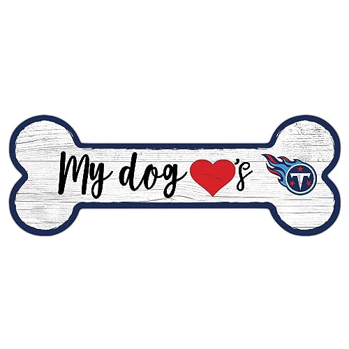 Tennessee Titans Dog Bone Sign - Team Color, 6 x 12