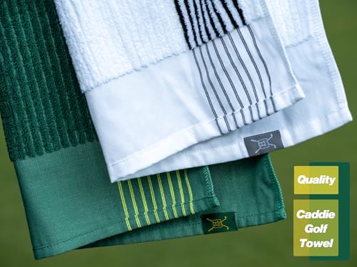 White Handy Picks Caddie Golf Towel 44x22 Inch Extra Large Cotton, Pack of 1