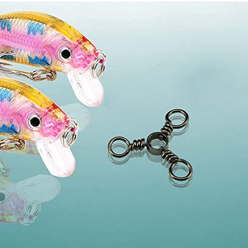 3 Way Fishing Swivel Connector - 26lb, 50 pcs