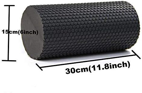 VIPELE High-Density Foam Roller - Round Design for Muscle Recovery & Massage | 11.8" x 6" (Black)