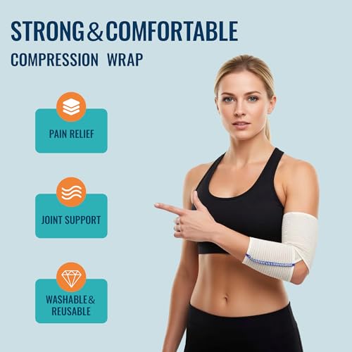 6" Cotton Compression Bandage Wrap - 2 Pack for Injury Recovery