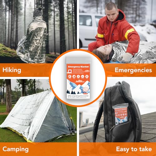 Emergency Mylar Blankets - 6 Pack Survival Space Blankets