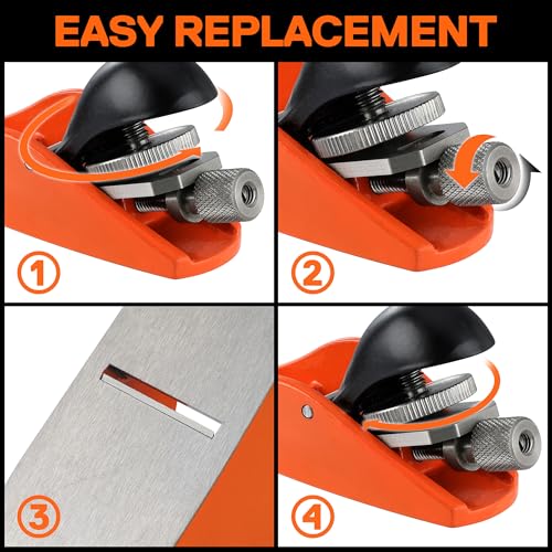 JORGENSEN Mini Block Plane Blade - for Mini Wood Planer, Professional Level O1 Steel Blade, High Hardness & Long Edge Retention, 3mm Thickness Replacement Blade