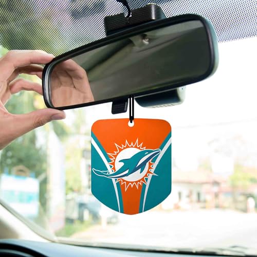 Miami Dolphins Car Air Fresheners - 2 Pack, Black Ice Scent
