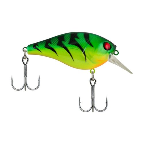 Berkley SquareBull Fishing Lure, Firetiger, 3/8 oz, 2 3/8in | 6cm Crankbaits, Floating Bait Features Maximum Flash and Tail Wag for Erratic Hunting Action