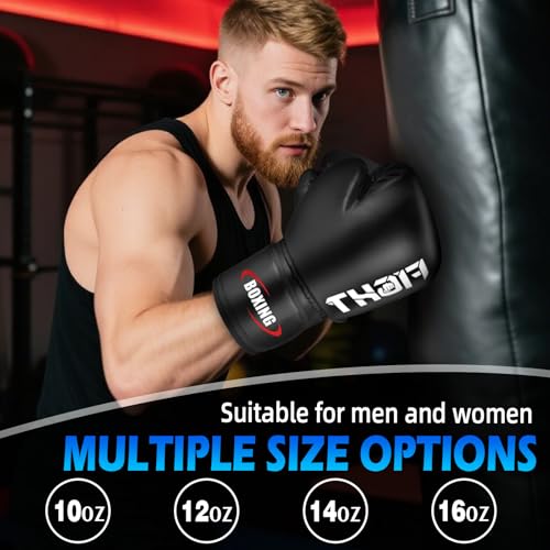 YORWHIN Heavy Punching Bag Boxing Gloves for Men & Women, Muay Thai MMA Training