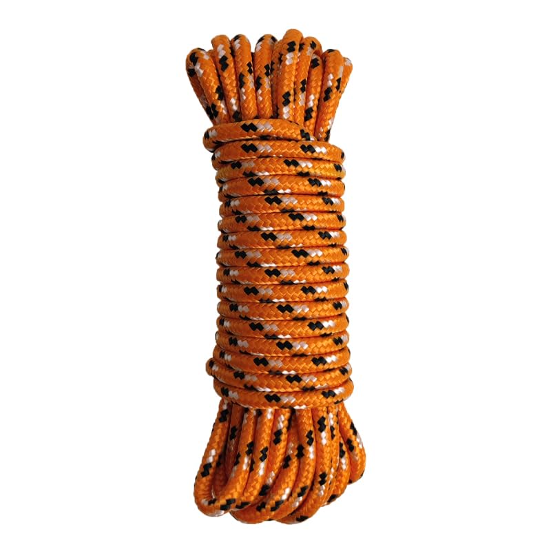 Diamond Braided Polypropylene Rope Nylon Rope Mix Thick Heavy Duty Ropes 1/4 inch 25ft High Strength Rope Perfect for Clothesrope Camping Hiking and Other Outdoor Activities 1/4 25ft 3Pack