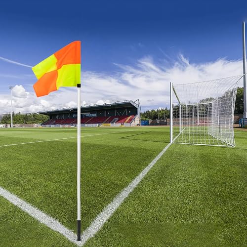 5FT Soccer Corner Flags Set of 4 - Spring Loaded Agility Poles