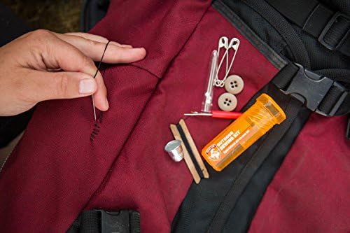 GEAR AID Sewing Kit - Heavy-Duty Needles & Thread for Outdoor Gear Repairs | 19-Piece Set