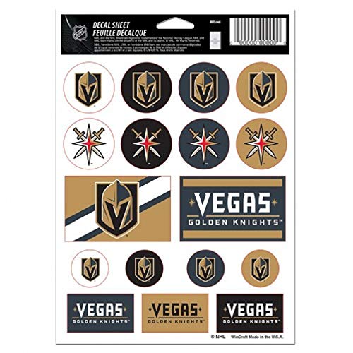 Las Vegas Golden Knights Vinyl Sticker Sheet - 5" x 7"