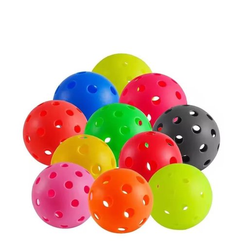 Pickleball Balls,pickleballs,12 Pack Outdoor Pickleball Balls,Bright Multi Colors 40 Hole Durable Plastic picklebaal Game,Training & Tournament Play.