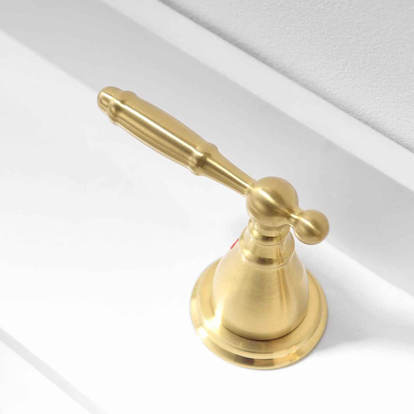 Phiestina 8-Inch Widespread Bathroom Faucet - Chrome, Lead-Free, Metal Pop-Up Drain, Model WF008-4-C