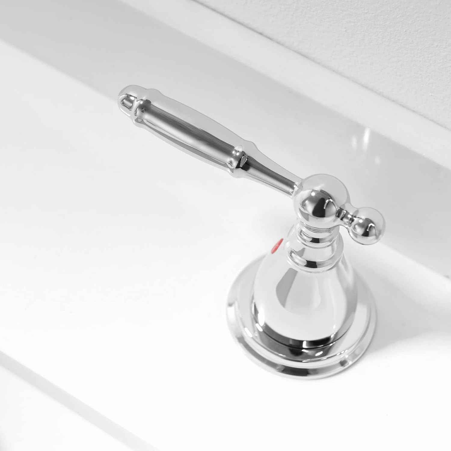 Oil Rubbed Bronze Widespread Bathroom Faucet Set with Valve & Drain - Phiestina WF017-4-ORB