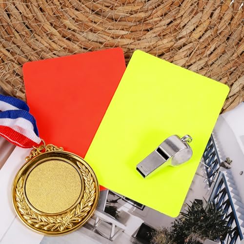 6-Piece Soccer Referee Card Set - Red & Yellow Warning Cards