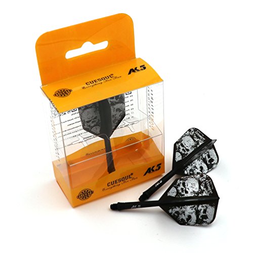 CUESOUL ROST Integrated Dart Shaft & Flight Set 21mm Big Wing Black Skull