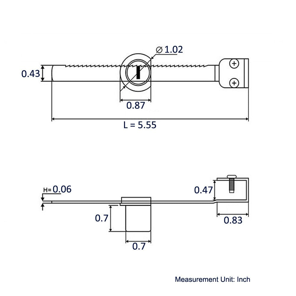 WOOCH Sliding Glass Door Ratchet Lock with Chrome Finish, Keyed Alike Showcase Display - 8 Pack