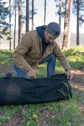 Stansport Deluxe Canvas Duffel Bag - 50x18x18in for Gym Travel Storage, Black