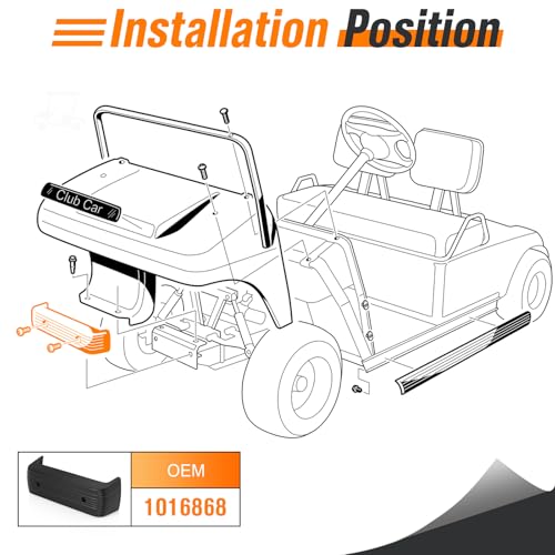 GODCTSUP Front Bumper for Club Car DS Golf Cart 1993+ Impact-Resistant Replacement