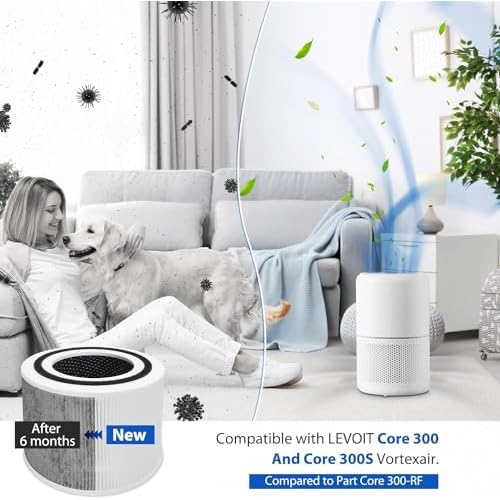 2 Pack 300 Replacement Filter Compatible with 300, 300-RF, 300S, 3-in-1 H13 Grade 300 Filter, Part # 300-RF (2 Pack)