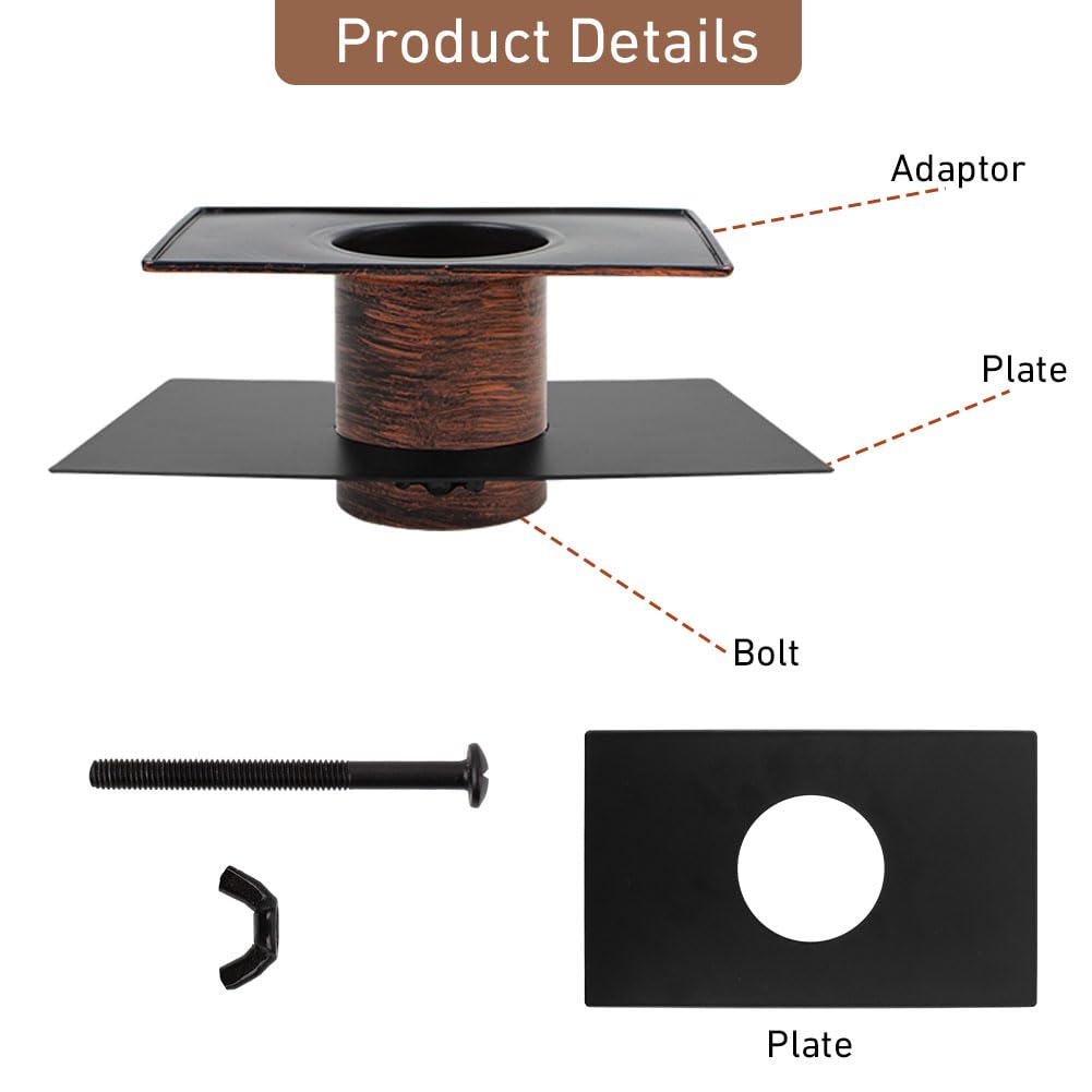 dreamysoul Rain Chain Gutter Adapter, Metal Rain Catcher Chain Adapter for Rain Chain Installation, Standard