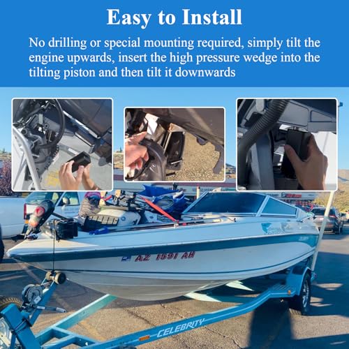 WFCYX 1 Pc Boat Transom Saver — Single Ram Wedge for Pontoon/Outboard Motors (1 Style 1)