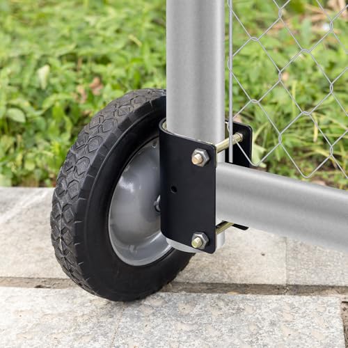 8 Inch Heavy Duty Gate Wheels for Metal Tube Gate, Farm Gate Wheel Helper Support Wheel Side Mount for Fence Gate, Prevent Gate Sagging, Black 1 Pack